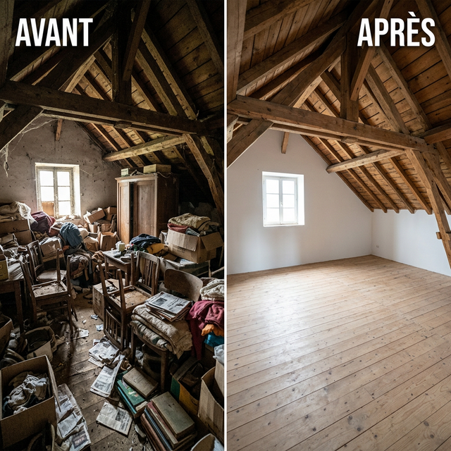 Vide grenier avant après - Grenier à Ixelles